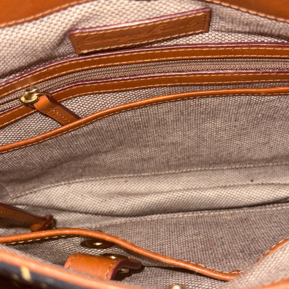 Dooney & Bourke Greta Hobo Monogram Purse Brown Black 10x12 - Picture 4 of 7